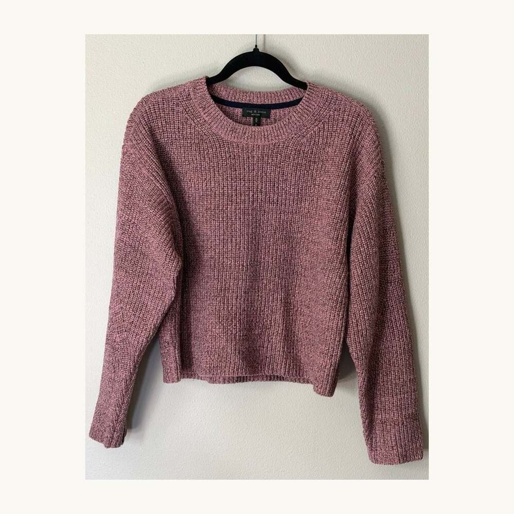 Rag & Bone Jubilee Sweater Size M Dusty Rose Merino Wool Blend - Picture 2 of 6